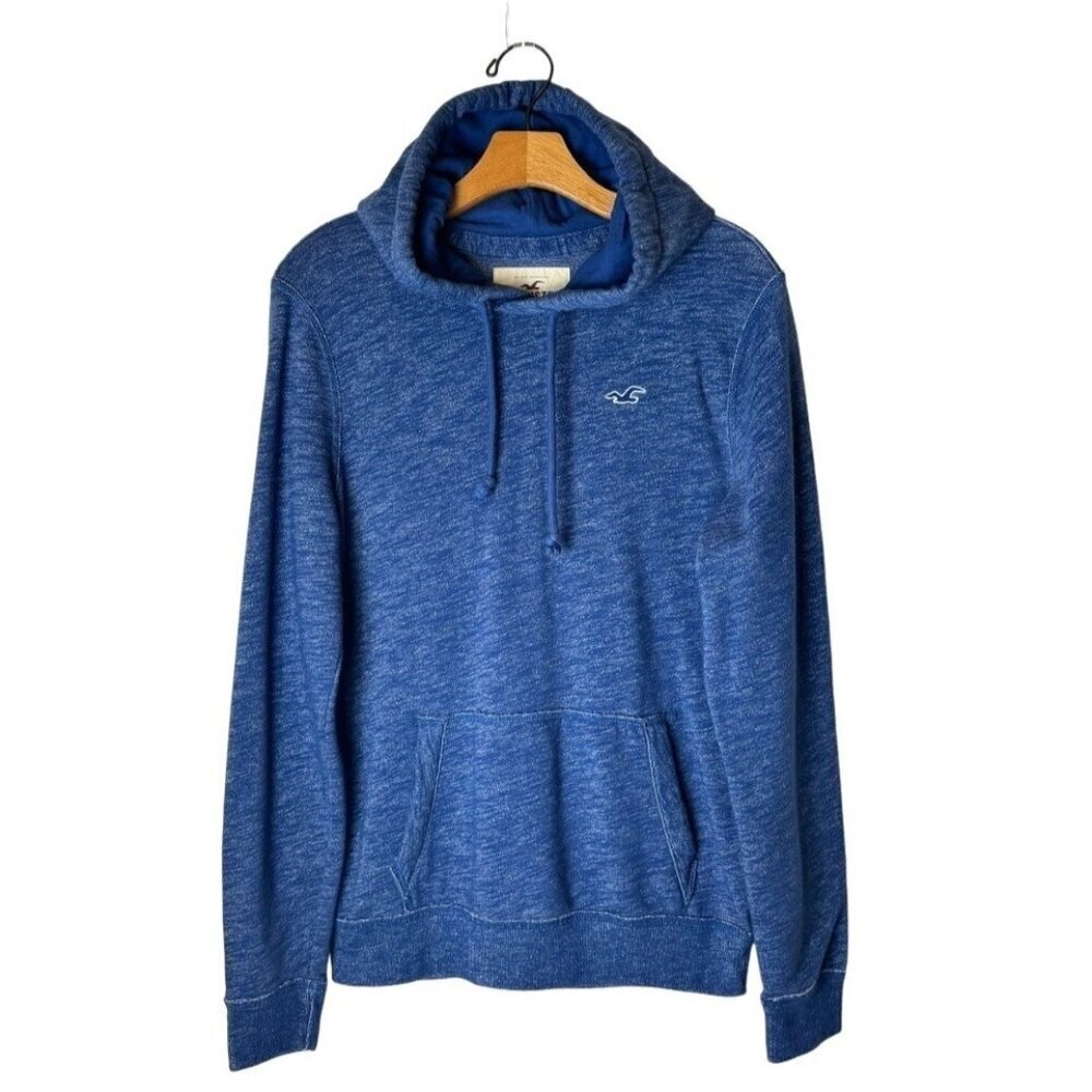 Hollister Sweatshirt Men Small Blue Cotton Blend‎ Hoodie Athleisure Preppy